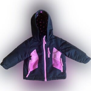 Wonderkids 3-in-1 Black  Winter Coat w/fleece jacket 12M